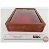 Image 7 : Counter Top Display Case : Glass Flip Top (Note: Small Crack in Glass) (Total Measures: 3-1/2"H x 14