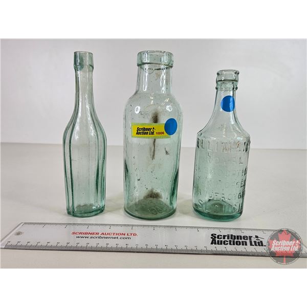 Vintage Bottles (3): - Elliman's Royal Embrocation for Horses Manufactory Slough (Embossed) - Wide M