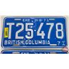 Image 3 : British Columbia Lic Plates (Pair) : 1971  (Measures: 6" x 12")