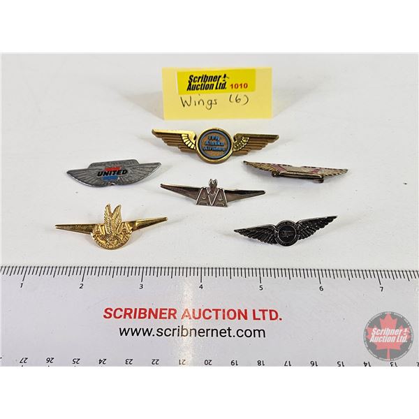 Transportation Pins (6): Wings (United, Junior Stewardess, Bluebird Bus, etc!)