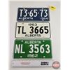 Image 1 : Alberta Lic Plates (3) : 1962; 1963; 1964 (Measures : 6" x 12")