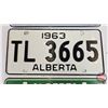 Image 3 : Alberta Lic Plates (3) : 1962; 1963; 1964 (Measures : 6" x 12")