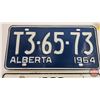 Image 4 : Alberta Lic Plates (3) : 1962; 1963; 1964 (Measures : 6" x 12")