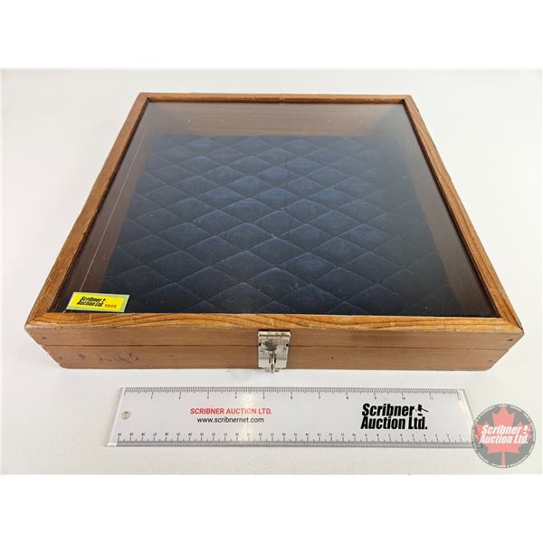 Counter Top Display Case : Glass Flip Top (Total Measures: 3"H x 16"W x 16"D)