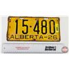 Image 1 : Alberta Lic Plate 1926 (Measures: 5-1/2 x 11-1/4")