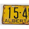 Image 2 : Alberta Lic Plate 1926 (Measures: 5-1/2 x 11-1/4")