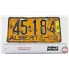 Image 1 : Alberta Lic Plate 1929 (Measures: 5-1/2 x 11-1/4")