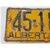 Image 2 : Alberta Lic Plate 1929 (Measures: 5-1/2 x 11-1/4")