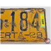 Image 3 : Alberta Lic Plate 1929 (Measures: 5-1/2 x 11-1/4")