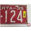 Image 3 : Alberta Lic Plate 1935 (Measures: 5-1/2 x 12")