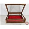 Image 3 : Oak Counter Top Display Case : Glass Flip Top : Visible All Sides  (Total Measures: 6"H x 22-1/2"W x