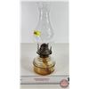 Image 4 : Coal Oil Lamp (Clear) (Insert) : Queen Mary Burner (Total Measures w/Chimney : 12-3/4"H)