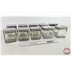 Image 2 : Glass Canisters (10) (Modern) (Each Measures: 4"H x 3-1/2"W x 3-1/2"D)