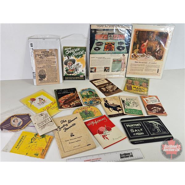 Homemaker Ephemera (Variety) (Clippings, Trivet, Sewing Needles, Recipe Booklets, etc)