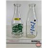 Image 1 : Milk Bottles (2) :  - Dutch Dairy Farms Ltd (Blue ACL) - Kootenay Valley : Co-Op Dairy (Green ACL) (
