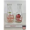 Image 4 : Milk Bottles (2) : - Kelowna Brand (Orange ACL)  - Crystal Milk & Cream (Red/Green ACL) (Both Measur