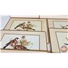 Image 3 : Hardboard Place Mats (8) (Bird Motif) w/Dall-Craft Wooden Fruit Bowl Centre Piece (2 Pc) (Place Mats