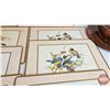 Image 4 : Hardboard Place Mats (8) (Bird Motif) w/Dall-Craft Wooden Fruit Bowl Centre Piece (2 Pc) (Place Mats