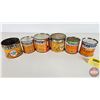 Image 1 : Planters Cashew Tins (6) : Variety  (Largest Measures : 3-1/8"H x 3-1/4"Dia)