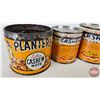 Image 2 : Planters Cashew Tins (6) : Variety  (Largest Measures : 3-1/8"H x 3-1/4"Dia)