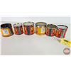 Image 4 : Planters Cashew Tins (6) : Variety  (Largest Measures : 3-1/8"H x 3-1/4"Dia)