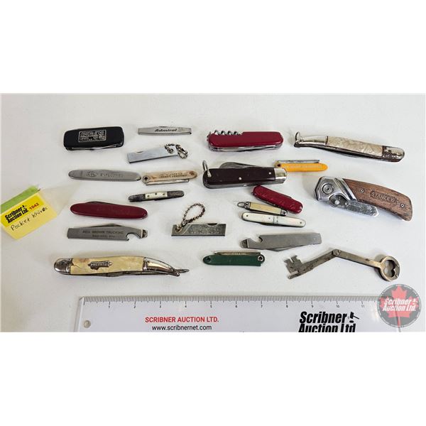Pocket Knife Collection (20+) including Folding Skeleton Key