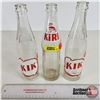 Image 1 : ACL Label Bottles (3) : KIK (2) & Kiri  (Each Measures : 9-1/2"H)