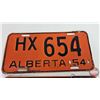 Image 2 : Alberta Lic Plates (2) : 1954; 1954 Farm Truck  (Measures : 5-3/4" x 12")