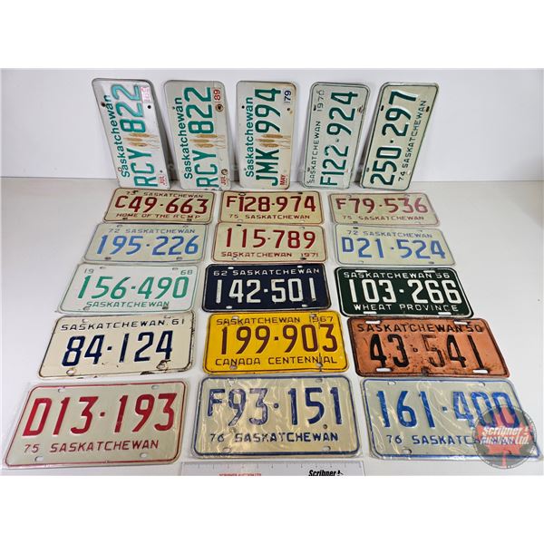 Saskatchewan Lic Plates (20) (Measures : 6" x 12")