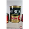 Image 3 : Coffee Tins (3) : Nabob, Edwards, Schwartz (Tallest Measures: 6-1/2"H)