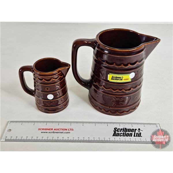 Milk & Cream Pitcher Set : Harcrest Stoneware (Milk Pitcher 6-1/2"H)