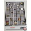 Image 1 : Collector Combo ~ Military Theme : Medallions; Tokens; Badges; Pins; etc!!! with Display Box (no Lid