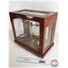 Image 7 : Antique MICROID Apothecary Analytical Balance Scale in Display Case (Wood / Glass) (Case Measures: 1