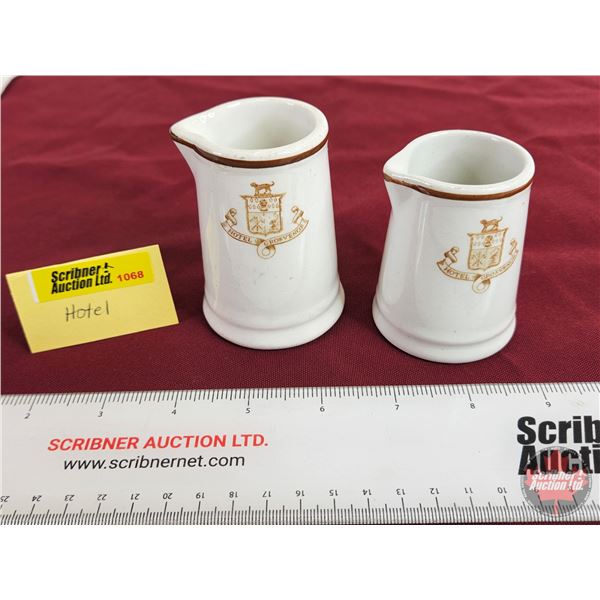 Hotelware Creamers (2) : John Maddock & Sons Ltd. Made in England : Marshall Wells (Both Measure : 3