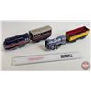 Image 1 : Wind Up Tin Toy Trains : 2 Engines & 2 Cars