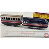 Image 5 : Wind Up Tin Toy Trains : 2 Engines & 2 Cars
