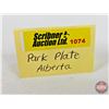 Image 10 : Alberta Lic Plate 1952 (Red Line) (Rare Park Plate) (5-1/2" x 12")