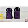 Image 2 : Purple Insulators (2) (Both Measure 3-3/8")