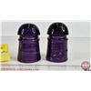 Image 3 : Purple Insulators (2) (Both Measure 3-3/8")