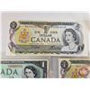 Image 4 : Canada $1 Bills (5) (Variety) : 1954; 1967 ; 1973