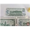 Image 8 : Canada $1 Bills (5) (Variety) : 1954; 1967 ; 1973
