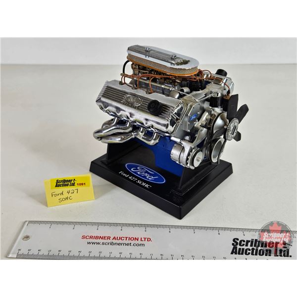 Diecast/Plastic Engine Model : FORD 427 SOHC (6-1/2"H x 5-1/2"W x 6-1/2"D)