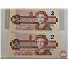 Image 2 : Canada $2 Bills 1986 (2) : Bonin/Thiessen #EGS2044192 & EGS2044183