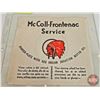 Image 2 : McColl-Frontenac Service (Paper Napkin) "Armour-Plate with Red Indian Aviation Motor Oil" (On Back "