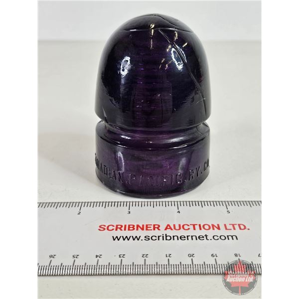 Canadian Pacific RY. CO. Insulator (Purple) (3-1/2"H)