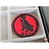 Image 14 : Collector Combo : Badges / Pins / Patch (Gun Theme) (11) + Pin Backs with Display Box / Glass Lid (M