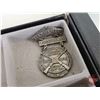 Image 22 : Collector Combo : Badges / Pins / Patch (Gun Theme) (11) + Pin Backs with Display Box / Glass Lid (M