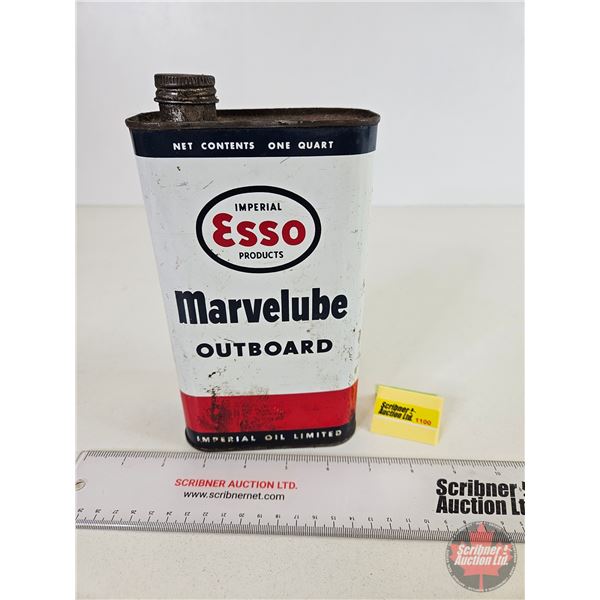 ESSO Marvelube Outboard Motor Oil Tin (8-1/2"H)