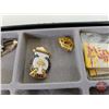 Image 12 : Collector Combo : Tins, Pins, Needles, Small Collectibles, Gold Tees, Figurines, etc! with Display B