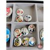 Image 11 : Collector Combo : Pin Collection ~ Large Selection & Variety (46) with Display Box / Glass Lid (Must